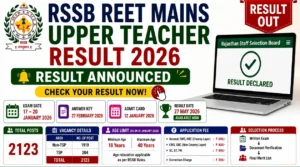reet upper teacher result